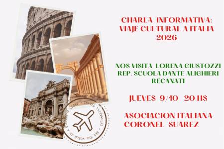 Cursos de idioma y cultura italiana: reunión informativa este jueves