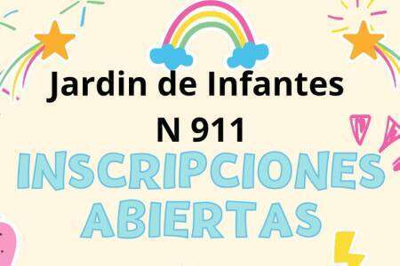 Inscripciones abiertas en el Jardín de Infantes N.º 911