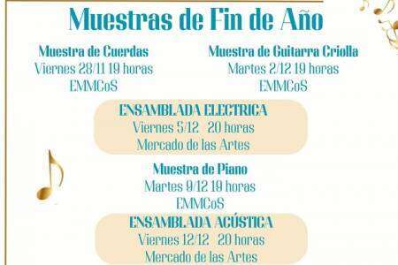  La Escuela Municipal de Música presenta su Agenda de Actividades de Fin de Año