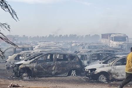 Incendio en la Ruta 51: afectó autos secuestrados por la Justicia
