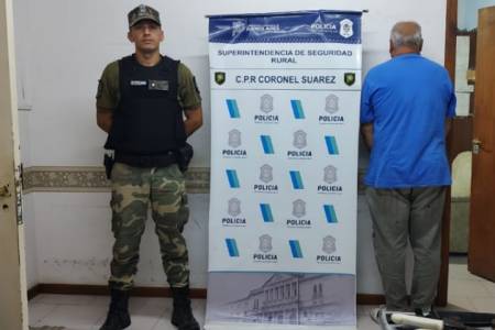 Tres aprehendidos por tenencia ilegal de armas y caza furtiva en Huanguelén