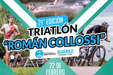 ¡SE VIENE LA 21ª EDICIÓN DEL TRIATLÓN “ROMÁN COLLOSSI” Y YA PODÉS EMPEZAR A PREPARARTE!