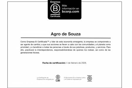 Agro de Souza es oficialmente Empresa B Certificada