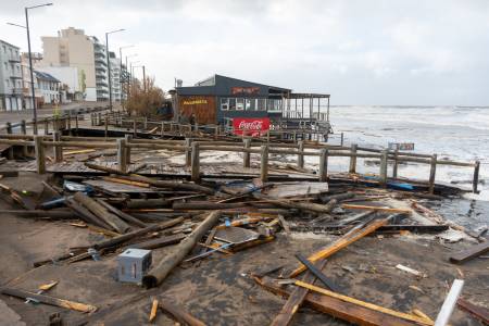 Avanza el relevamiento en los sectores afectados tras la ciclogénesis que afectó a Monte Hermoso