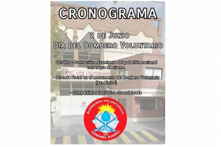 Cronograma por el Día del Bombero Voluntario