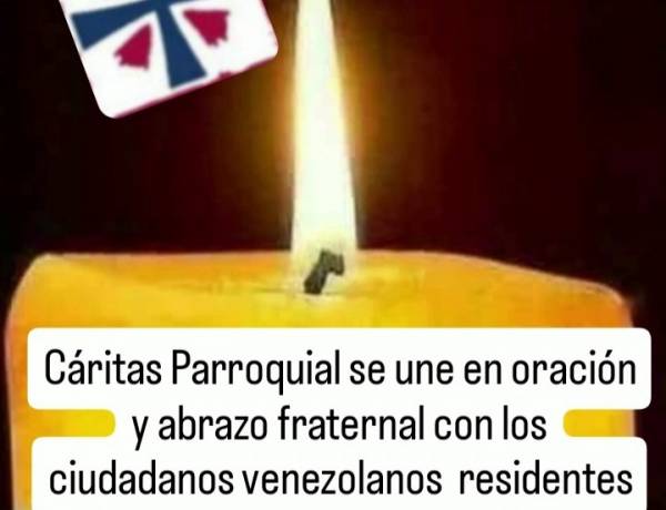 Cáritas acompaña en oración a la comunidad venezolana