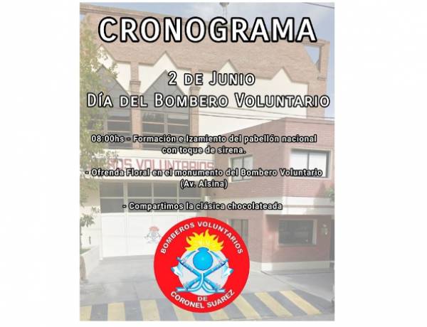 Cronograma por el Día del Bombero Voluntario
