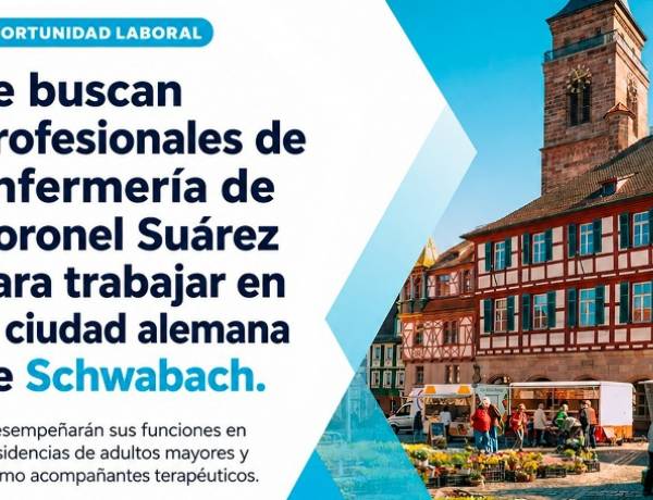 Se buscan profesionales de enfermería de Coronel Suárez para trabajar en Schwabach – Nuevo proyecto en el marco de la ciudad hermanada