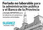 6 de agosto: feriado no laborable para la administración pública y el banco de la provincia