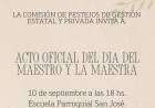 Acto Oficial del Día del Maestro y la Maestra