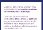Fuerte rechazo de la Cámara de Comercio y otras entidades sobre la creación de un nuevo impuesto municipal
