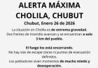 ALERTA MÁXIMA CHOLILA, CHUBUT