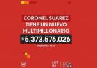 CORONEL SUAREZ TIENE UN NUEVO MULTIMILLONARIO